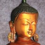 Buddha Face Brass Wall Hanging - 6.5 Inches | Handcrafted Spiritual Decor